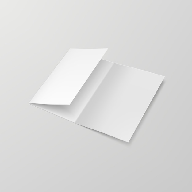 Modèle de brochure blanche à trois plis 3D A4