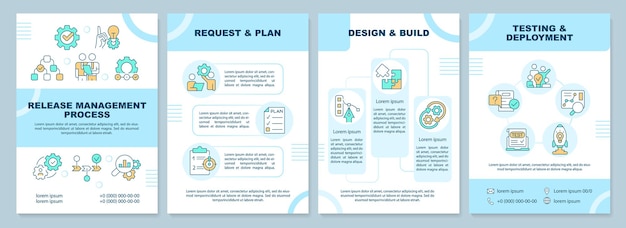 Modèle de brochure bleue sur le processus de gestion des versions