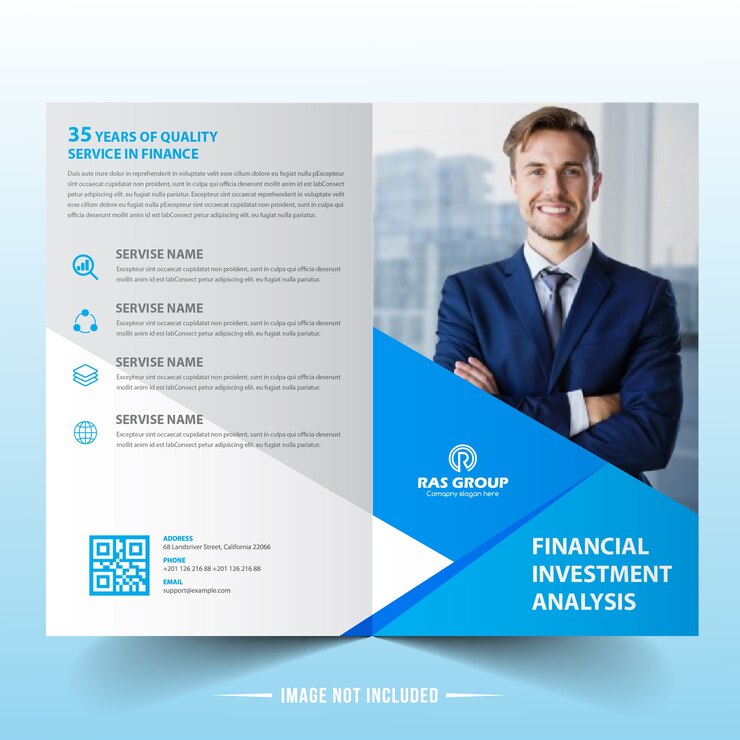 Vecteur modèle de brochure de business bifold