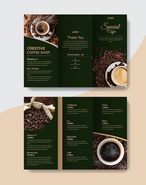 Modèle de brochure créative d'affaires à trois volets