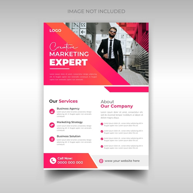 Modèle de brochure de dépliant d'entreprise pour le rapport annuel avec une idée créative