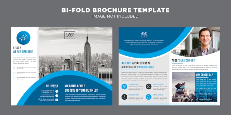 Vecteur modèle de brochure de double entreprise