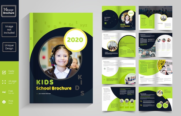 Modèle De Brochure De école Abstraite