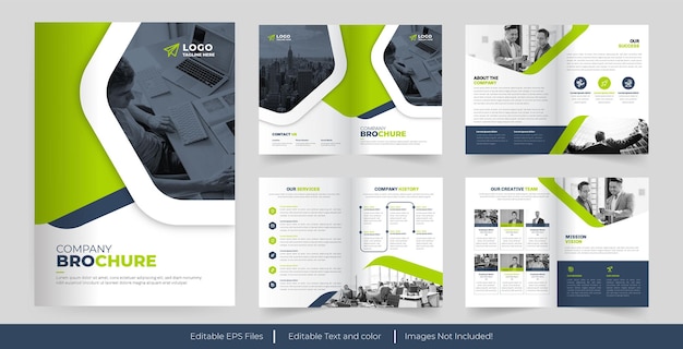 Modèle de brochure d'entreprise et conception de brochure