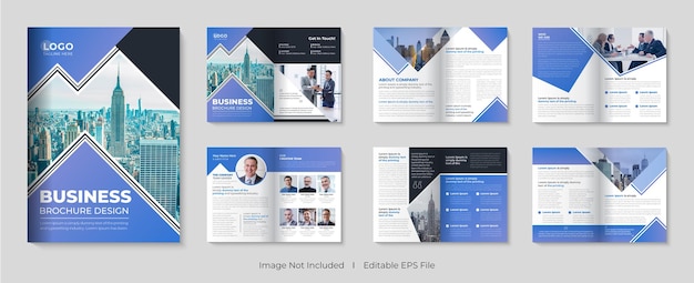 Vecteur modèle de brochure d'entreprise avec un design de dépliant minimaliste pour l'agence