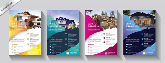 Modèle De Brochure Flyer Pour Rapport Annuel Avec Un Design Moderne