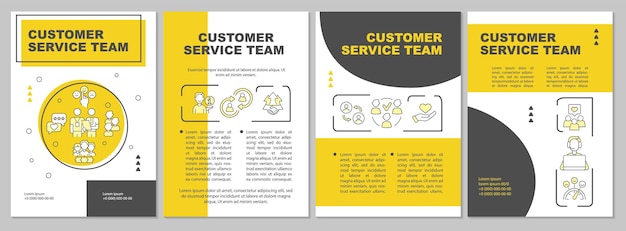 Modèle De Brochure Jaune De L'équipe Du Service Client