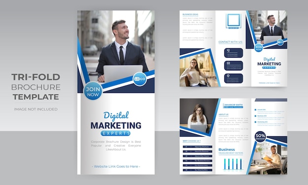 Vecteur modèle de brochure de marketing d'entreprise ou d'entreprise de 4 pages