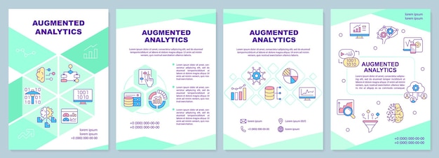 Modèle De Brochure De Menthe D'analyse Augmentée