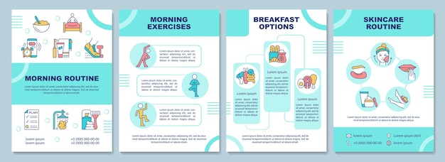 Modèle De Brochure De Menthe De Routine Du Matin