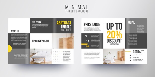 Vecteur modèle de brochure minimal