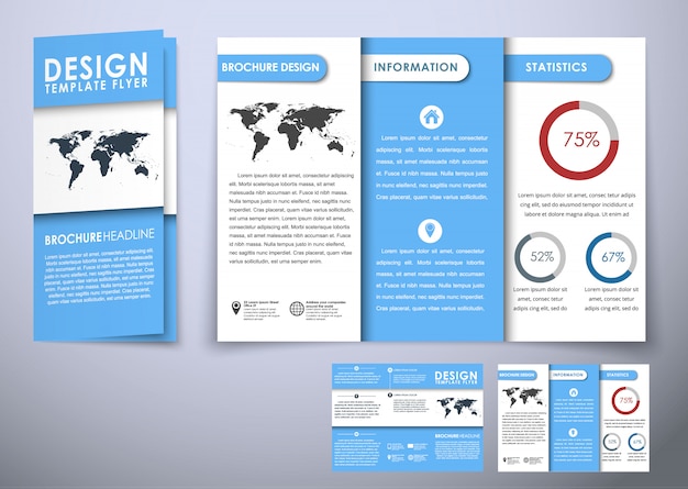 Modèle de brochure pliante triple