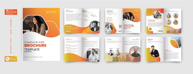 Modèle De Brochure De Profil D'entreprise Conception De Mise En Page Forme De Couleur Orange Brochure D'entreprise Minimaliste