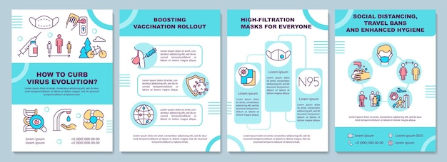 Modèle De Brochure De Réduction De L'évolution Du Virus