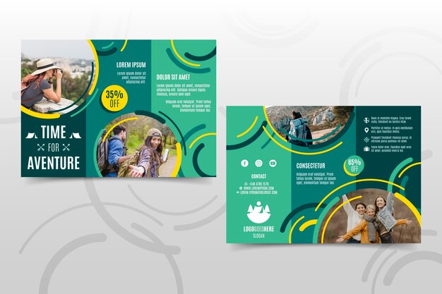 Modèle De Brochure à Trois Volets Abstrait