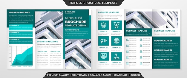 Modèle De Brochure à Trois Volets Avec Un Concept Moderne