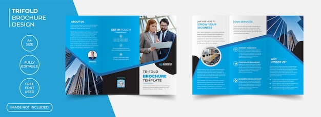 Vecteur modèle de brochure à trois volets d'entreprise créative
