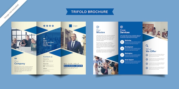 Vecteur modèle de brochure à trois volets d'entreprise