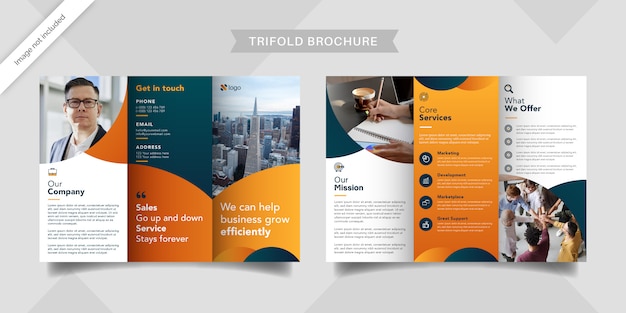 Modèle De Brochure à Trois Volets D'entreprise