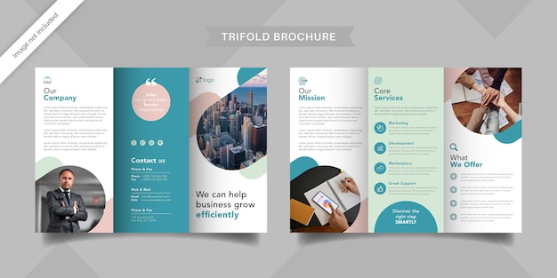 Vecteur modèle de brochure à trois volets d'entreprise