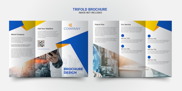 Vecteur modèle de brochure à trois volets d'entreprise
