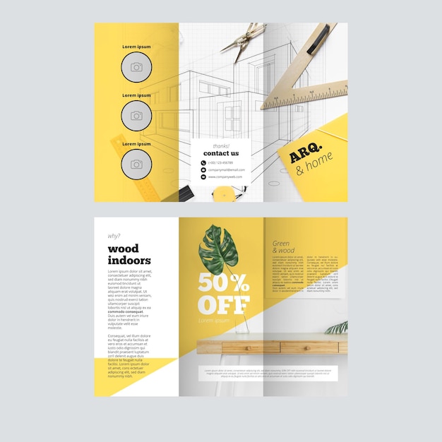 Modèle De Brochure à Trois Volets Minimal