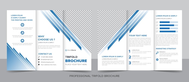 Vecteur modèle de brochure à trois volets pour entreprise créative