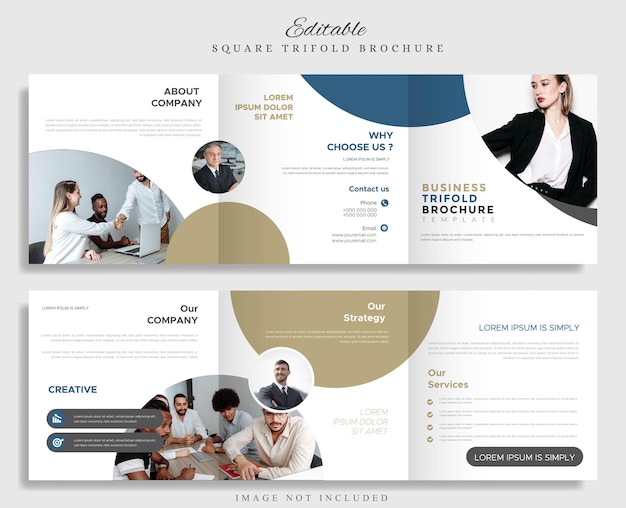 Modèle de brochure à trois volets pour les entreprises créatives