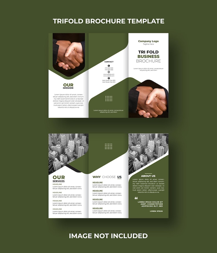Vecteur modèle de brochure à trois volets pour les entreprises