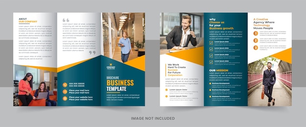 Modèle de brochure à trois volets professionnel moderne d'entreprise créative
