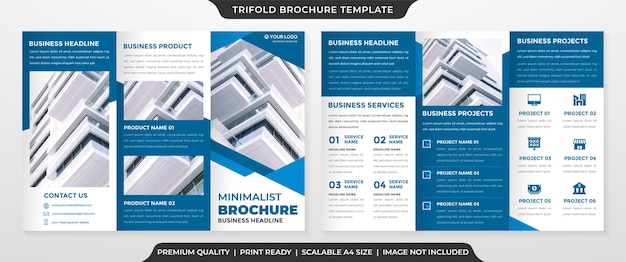 Modèle De Brochure à Trois Volets Avec Un Style Abstrait Et Moderne