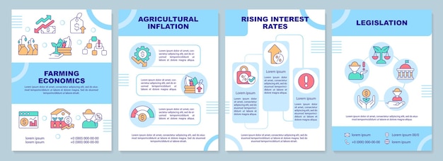 Modèle De Brochure Turquoise économie Agricole