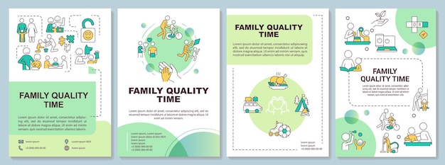 Modèle De Brochure Verte Sur Le Temps De Qualité En Famille