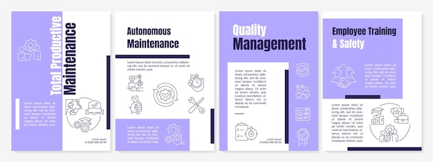 Modèle De Brochure Violet De Maintenance Productive Totale