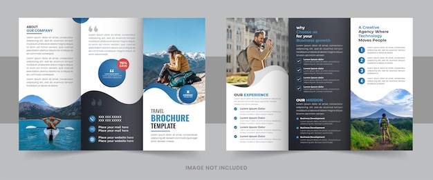 Modèle de brochure de voyage à trois volets