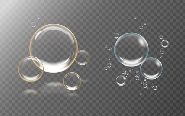 modèle de bulles isolé sur fond transparent