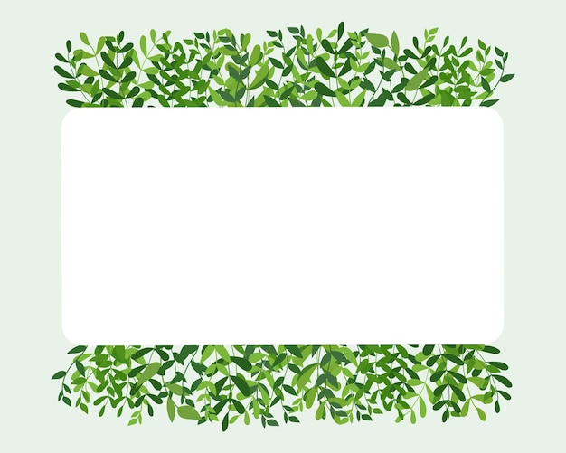 Modèle de cadre de bordure de vecteur avec décoration organique eco herb