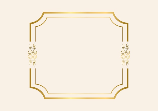 Vecteur modèle de cadre à double rectangle, cadre à double ligne, élément de brouillon, géométrique, illustration vectorielle.