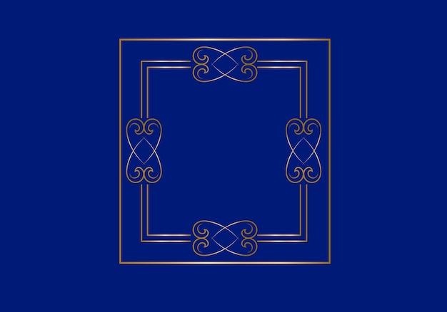 Modèle de cadre à double rectangle, cadre à double ligne, élément de brouillon, géométrique, illustration vectorielle.