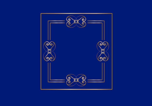 Modèle de cadre à double rectangle, cadre à double ligne, élément de brouillon, géométrique, illustration vectorielle.