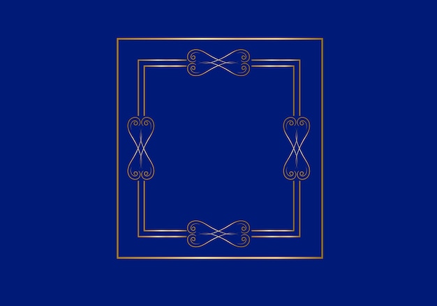 Modèle de cadre à double rectangle, cadre à double ligne, élément de brouillon, géométrique, illustration vectorielle.