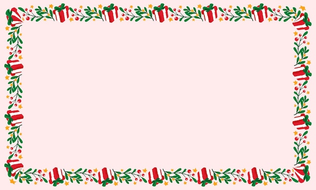 modèle de cadre pour la célébration de la saison de Noël concept de couronne de Noël