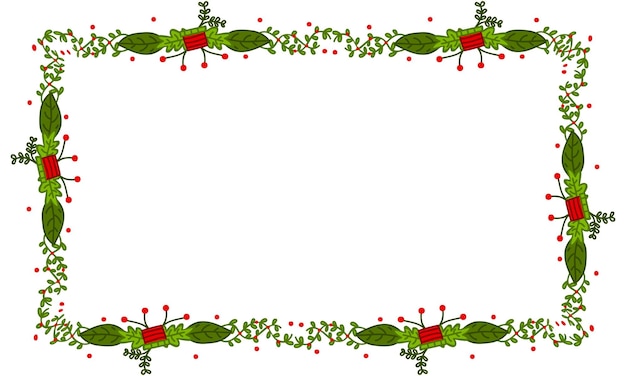 modèle de cadre pour la célébration de la saison de Noël concept de couronne de Noël