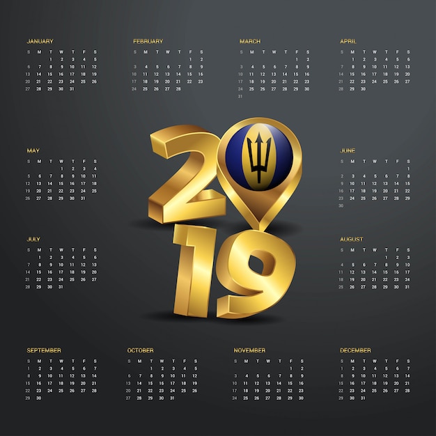 Modèle De Calendrier 2019