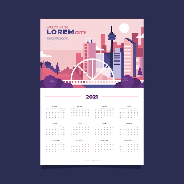 Modèle De Calendrier 2021