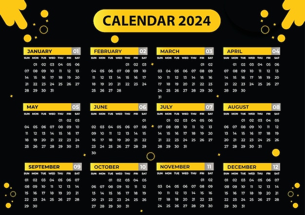 Modèle de calendrier 2024