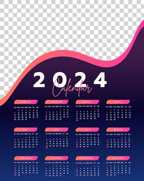 Modèle De Calendrier 2024