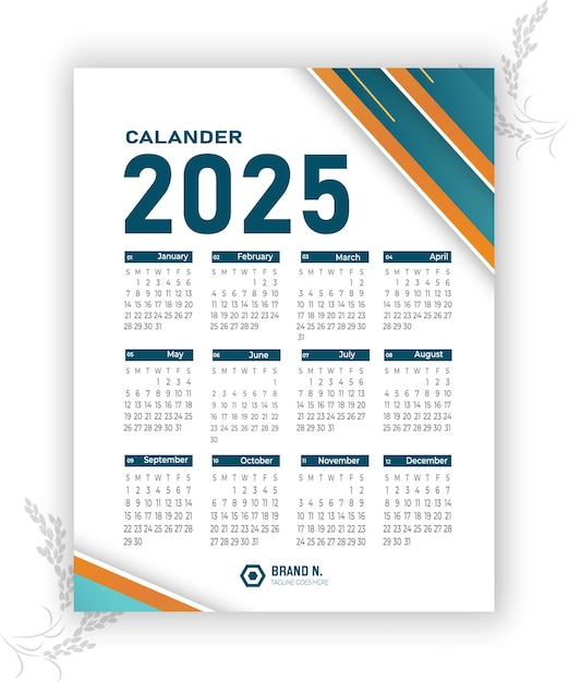 Modèle De Calendrier 2025