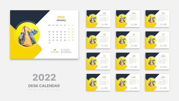 Modèle De Calendrier De Bureau 2022