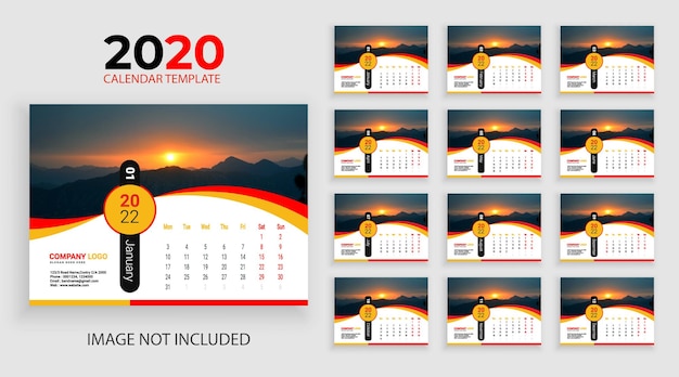 Modèle De Calendrier De Bureau 2022